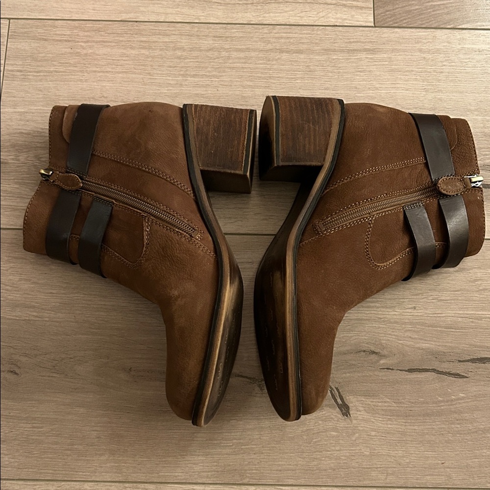Franco Sarto Brown Leather Ankle Boots - Picture 2 of 9